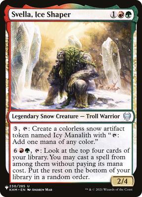 Svella, Ice Shaper card from The List Reprints