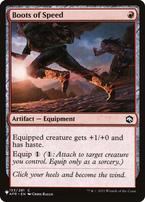 Boots of Speed card from The List Reprints