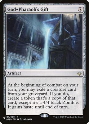 God-Pharaoh's Gift card from The List Reprints