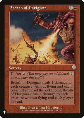 Breath of Darigaaz card from The List Reprints