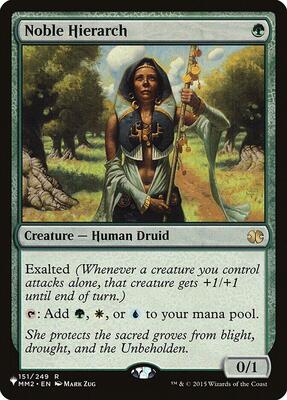 Noble Hierarch card from The List Reprints