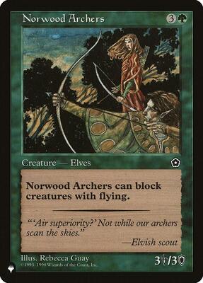 Norwood Archers card from The List Reprints