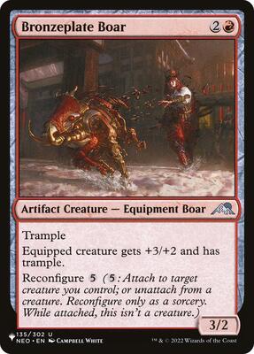 Bronzeplate Boar card from The List Reprints