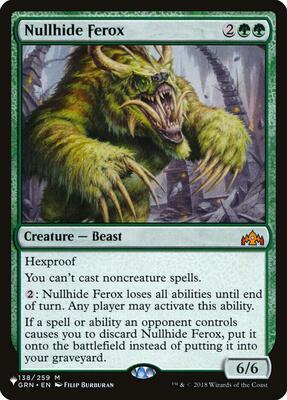 Nullhide Ferox card from The List Reprints