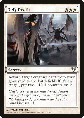 Defy Death card from Avacyn Restored