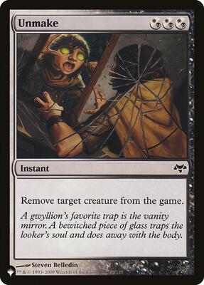 Unmake card from The List Reprints
