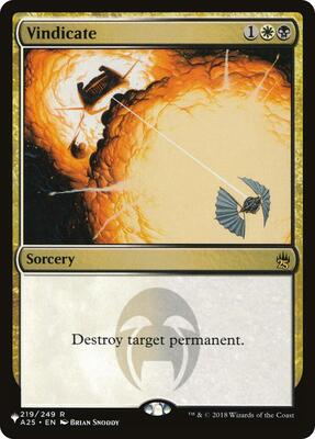 Vindicate card from The List Reprints
