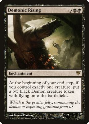 Demonic Rising card from Avacyn Restored