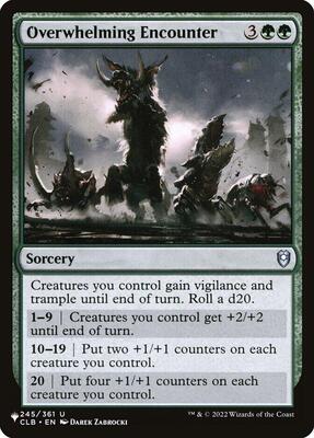 Overwhelming Encounter card from The List Reprints
