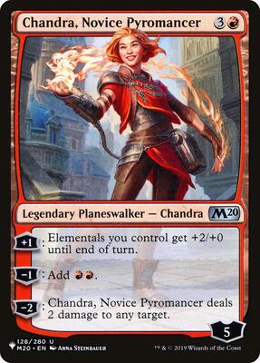 Chandra, Novice Pyromancer card from The List Reprints