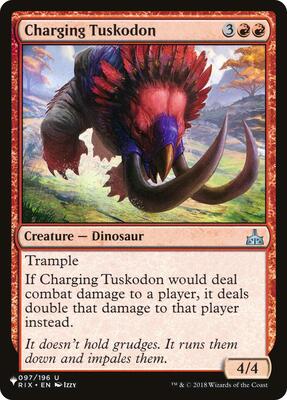 Charging Tuskodon card from The List Reprints