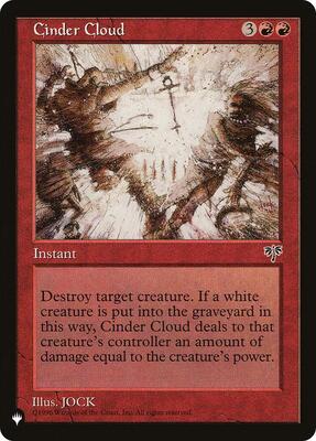 Cinder Cloud card from The List Reprints