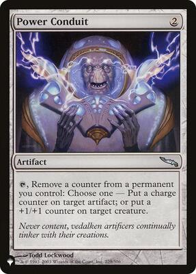 Power Conduit card from The List Reprints