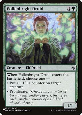 Pollenbright Druid card from The List Reprints