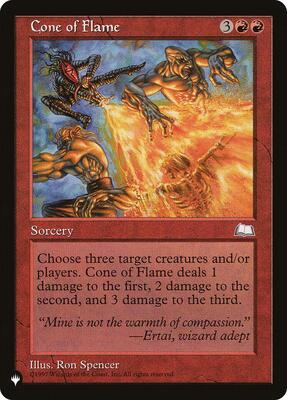 Cone of Flame card from The List Reprints