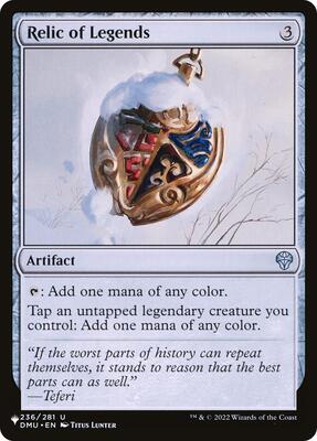 Relic of Legends card from The List Reprints
