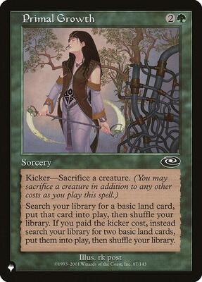 Primal Growth card from The List Reprints