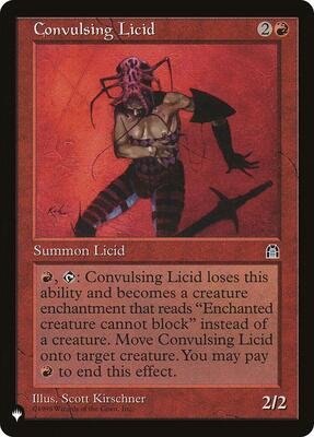 Convulsing Licid card from The List Reprints