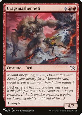 Cragsmasher Yeti card from The List Reprints