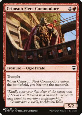 Crimson Fleet Commodore card from The List Reprints