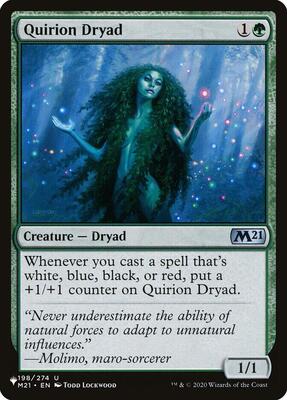 Quirion Dryad card from The List Reprints