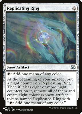 Replicating Ring card from The List Reprints