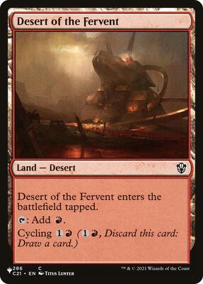 Desert of the Fervent card from The List Reprints