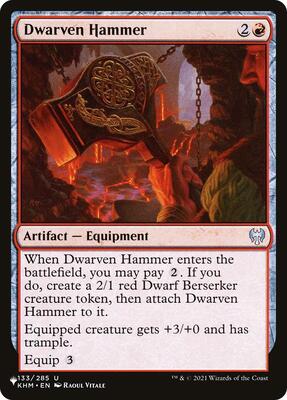 Dwarven Hammer card from The List Reprints