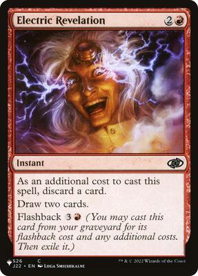 Electric Revelation card from The List Reprints