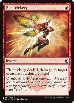 Electrickery card from The List Reprints