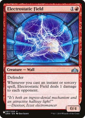 Electrostatic Field card from The List Reprints