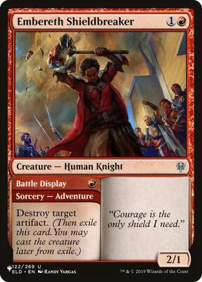 Embereth Shieldbreaker card from The List Reprints