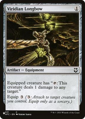Viridian Longbow card from The List Reprints
