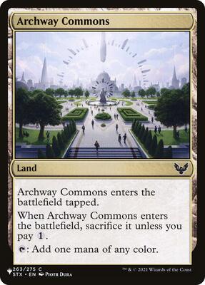 Archway Commons card from The List Reprints