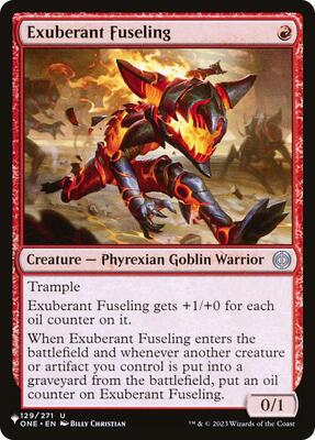 Exuberant Fuseling card from The List Reprints