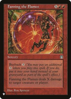 Fanning the Flames card from The List Reprints
