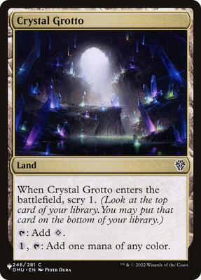 Crystal Grotto card from The List Reprints