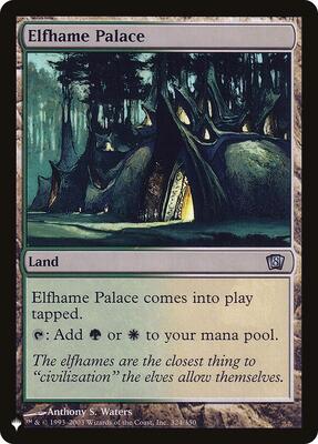 Elfhame Palace card from The List Reprints