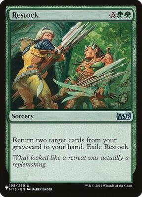 Restock card from The List Reprints