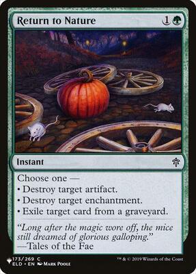Return to Nature card from The List Reprints