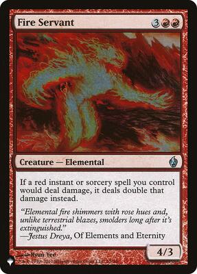 Fire Servant card from The List Reprints