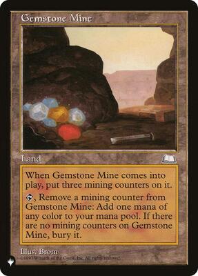 Gemstone Mine (WTH) card from The List Reprints