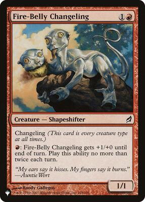 Fire-Belly Changeling card from The List Reprints