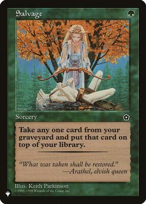 Salvage card from The List Reprints