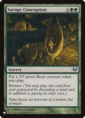 Savage Conception card from The List Reprints