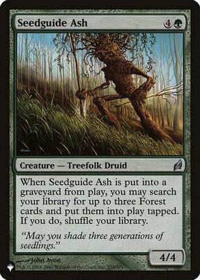 Seedguide Ash card from The List Reprints