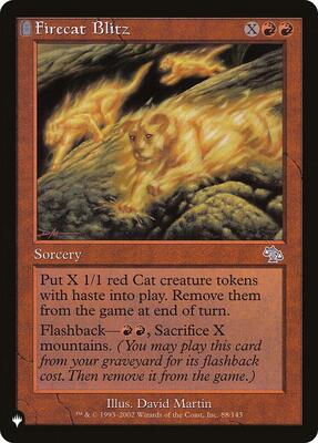 Firecat Blitz card from The List Reprints
