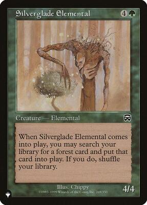 Silverglade Elemental card from The List Reprints