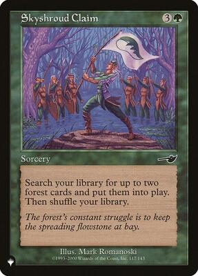 Skyshroud Claim card from The List Reprints