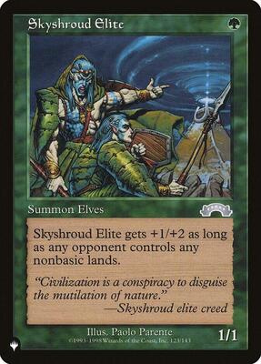 Skyshroud Elite card from The List Reprints